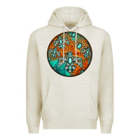 Oatmeal Heather western pattern circle Premium Hoodie - Jasminsmagicworld