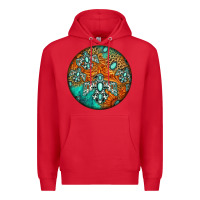 Red western pattern circle Premium Hoodie - Jasminsmagicworld