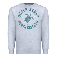 Heather Grey jcombs outer banks, nc, sea turtle hoodie Premium Sweatshirt - linhVisuals