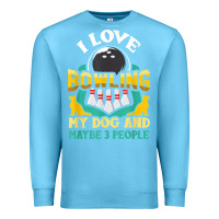 Ocean Blue bowling shirt funny dog lover quote bowler gift t shirt Premium Sweatshirt - linhVisuals