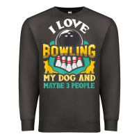 Smoke bowling shirt funny dog lover quote bowler gift t shirt Premium Sweatshirt - linhVisuals