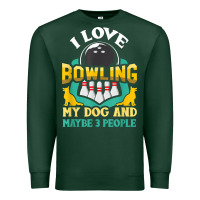 Sports Green bowling shirt funny dog lover quote bowler gift t shirt Premium Sweatshirt - linhVisuals