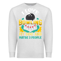 Oatmeal Heather bowling shirt funny dog lover quote bowler gift t shirt Premium Sweatshirt - linhVisuals