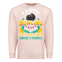 Pale Pink bowling shirt funny dog lover quote bowler gift t shirt Premium Sweatshirt - linhVisuals
