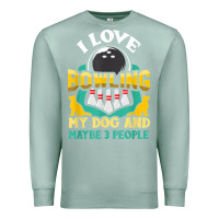Seafoam bowling shirt funny dog lover quote bowler gift t shirt Premium Sweatshirt - linhVisuals