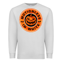Dove Grey motionless in white hellowen Premium Sweatshirt - linhVisuals
