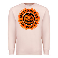 Pale Pink motionless in white hellowen Premium Sweatshirt - linhVisuals