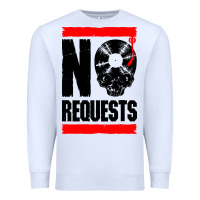 White no requests dj turntable vinyl record Premium Sweatshirt - linhVisuals