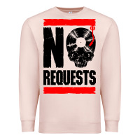 Pale Pink no requests dj turntable vinyl record Premium Sweatshirt - linhVisuals
