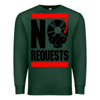 Sports Green no requests dj turntable vinyl record Premium Sweatshirt - linhVisuals