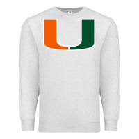 Oatmeal Heather miami hurric Premium Sweatshirt - linhVisuals