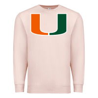 Pale Pink miami hurric Premium Sweatshirt - linhVisuals