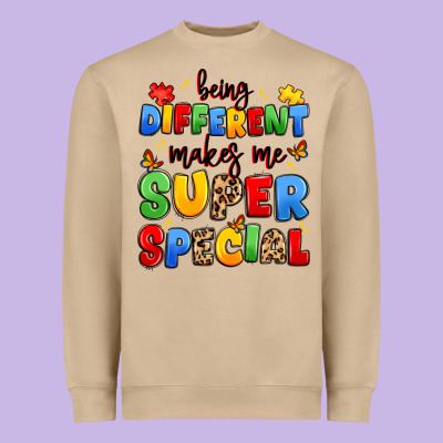 Being Different Makes Me Super Special Heavyweight Sweatshirt Designed By Jahusdesignshop