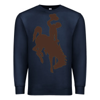 Navy wyoming athletics Premium Sweatshirt - linhVisuals