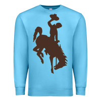 Ocean Blue wyoming athletics Premium Sweatshirt - linhVisuals