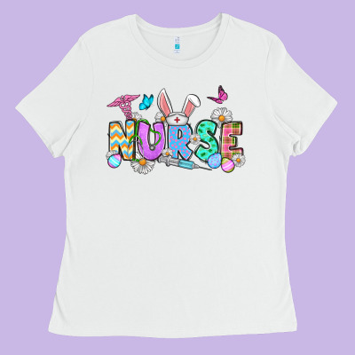 Easter Nurse Ladies Tee Designed By Oliviacreatesart