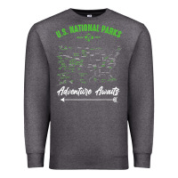 Charcoal Heather national parks adventure lover camping hiking camper fan t shirt Premium Sweatshirt - linhVisuals