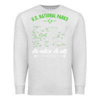 Oatmeal Heather national parks adventure lover camping hiking camper fan t shirt Premium Sweatshirt - linhVisuals