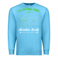 Ocean Blue national parks adventure lover camping hiking camper fan t shirt Premium Sweatshirt - linhVisuals