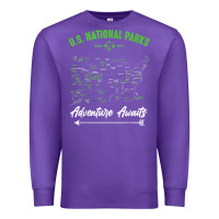 Purple national parks adventure lover camping hiking camper fan t shirt Premium Sweatshirt - linhVisuals