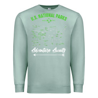Seafoam national parks adventure lover camping hiking camper fan t shirt Premium Sweatshirt - linhVisuals