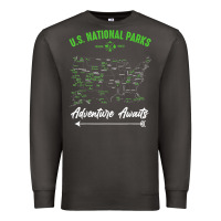 Smoke national parks adventure lover camping hiking camper fan t shirt Premium Sweatshirt - linhVisuals