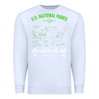 White national parks adventure lover camping hiking camper fan t shirt Premium Sweatshirt - linhVisuals