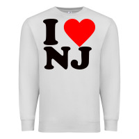 Dove Grey i love nj Premium Sweatshirt - linhVisuals