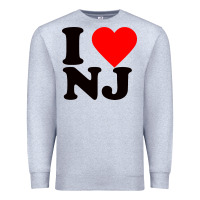 Heather Grey i love nj Premium Sweatshirt - linhVisuals