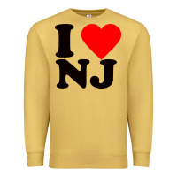 Antique Gold i love nj Premium Sweatshirt - linhVisuals