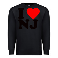 Black i love nj Premium Sweatshirt - linhVisuals