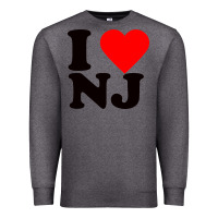 Charcoal Heather i love nj Premium Sweatshirt - linhVisuals
