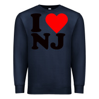 Navy i love nj Premium Sweatshirt - linhVisuals