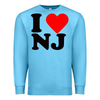 Ocean Blue i love nj Premium Sweatshirt - linhVisuals