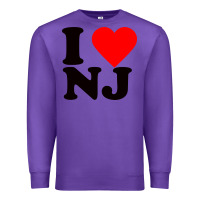 Purple i love nj Premium Sweatshirt - linhVisuals
