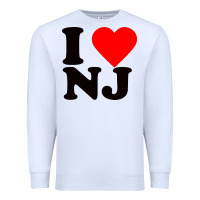 White i love nj Premium Sweatshirt - linhVisuals