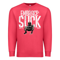 Cardinal EMBRACE THE SUCK VINTAGE Premium Sweatshirt - linhVisuals