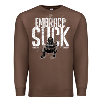 Chestnut EMBRACE THE SUCK VINTAGE Premium Sweatshirt - linhVisuals