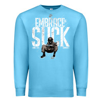 Ocean Blue EMBRACE THE SUCK VINTAGE Premium Sweatshirt - linhVisuals