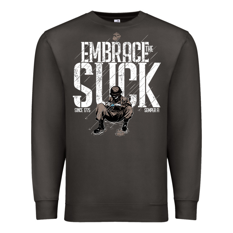 Embrace The Suck Vintage Premium Sweatshirt by linhVisuals | Teevron