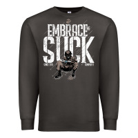 Smoke EMBRACE THE SUCK VINTAGE Premium Sweatshirt - linhVisuals