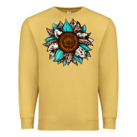 Antique Gold sunflower cowhide Premium Sweatshirt - JahusDesignShop