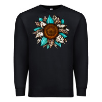 Black sunflower cowhide Premium Sweatshirt - JahusDesignShop