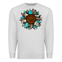 Dove Grey sunflower cowhide Premium Sweatshirt - JahusDesignShop