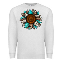 Oatmeal Heather sunflower cowhide Premium Sweatshirt - JahusDesignShop