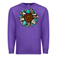 Purple sunflower cowhide Premium Sweatshirt - JahusDesignShop