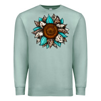 Seafoam sunflower cowhide Premium Sweatshirt - JahusDesignShop