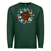Sports Green sunflower cowhide Premium Sweatshirt - JahusDesignShop