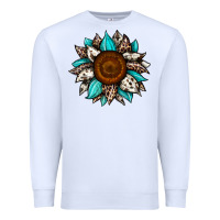 White sunflower cowhide Premium Sweatshirt - JahusDesignShop