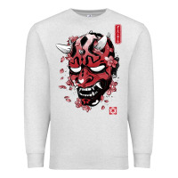 Oatmeal Heather darth oni Premium Sweatshirt - linhVisuals